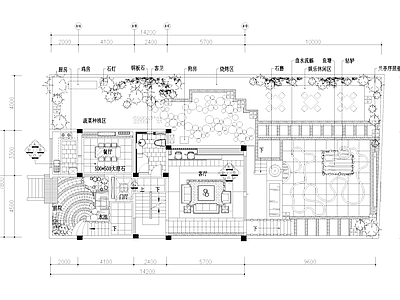 中式川西四层别墅民居建筑及室内家装 施工图