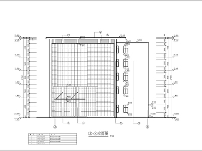 五层图书馆建筑 施工图