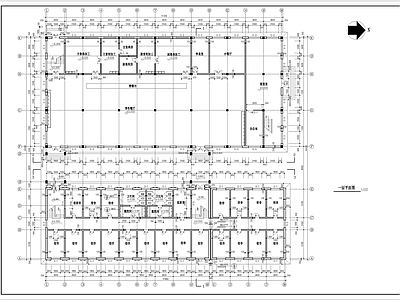 学校食堂礼堂宿舍综合楼建筑 施工图 食堂建筑