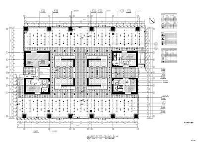 现代大厦办公室室内 施工图