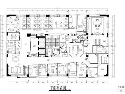 现代办公室室内 施工图