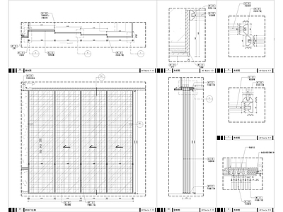 吊轨移门节点大样 施工图 推拉