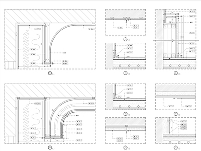 家居样板间墙身造型节点 施工图