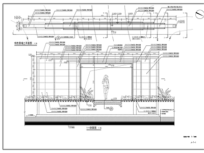 现代镂空门洞景墙大样 施工图