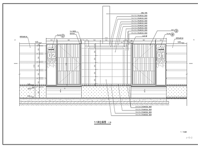 特色铁艺门 施工图 通用节点