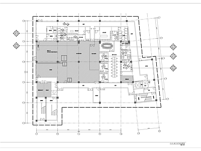 现代办公区室内 施工图