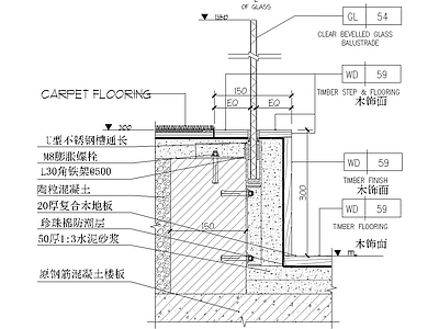 各式楼梯栏杆节点 施工图