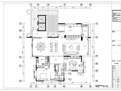 200平方大平层家装室内 施工图