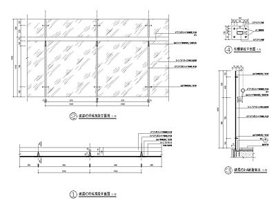 玻璃栏杆与铁艺栏杆节点 施工图