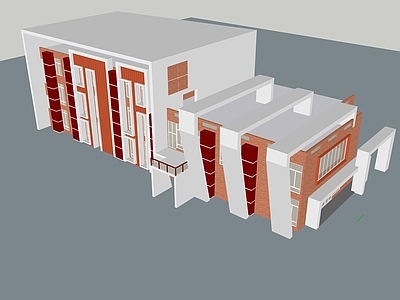 大学校食堂建筑 效果图 施工图