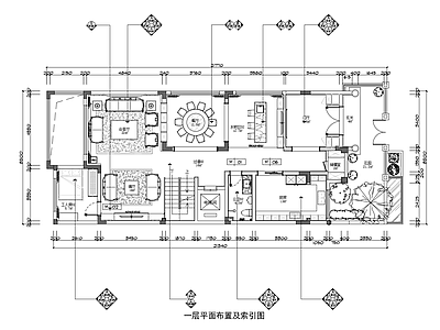 深圳坪山一品澜山四层中式别墅室内 施工图