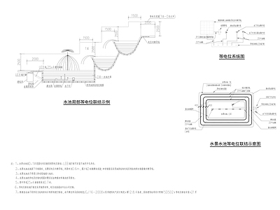 水景等电位安装示意 施工图