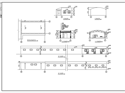 封闭式自行车棚 施工图 建筑通用节点