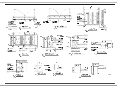 铁艺门节点 施工图 通用节点