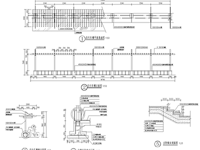 自行车棚节点 施工图 建筑通用节点