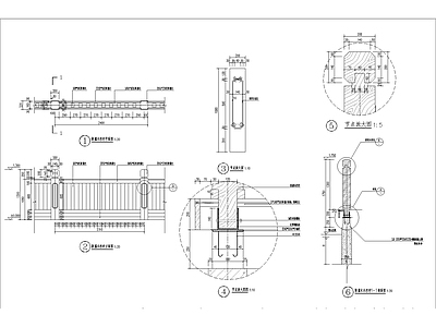 防腐木栏杆做法 施工图