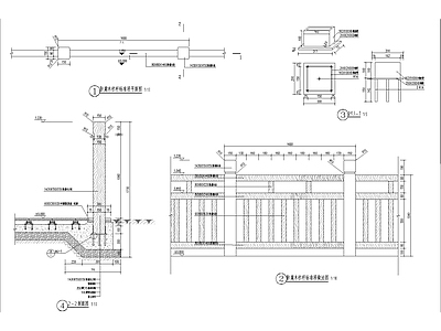栏杆标准段节点 施工图