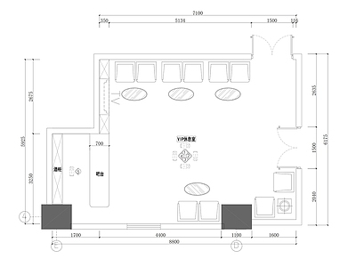 VIP休息室室内 施工图