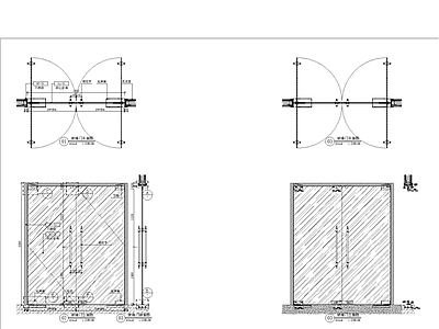 玻璃门节点 施工图 通用节点