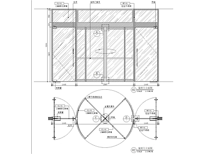 旋转门节点 施工图