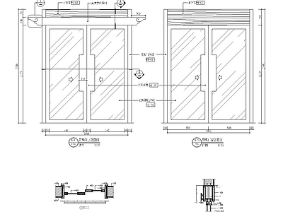 158套各种门节点 施工图 通用节点