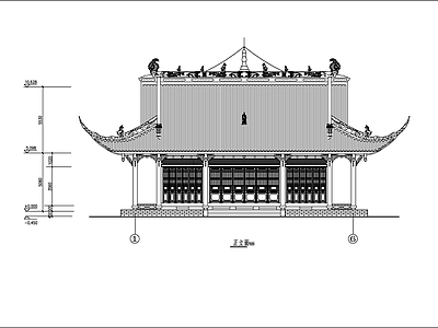 庙宇建筑 施工图