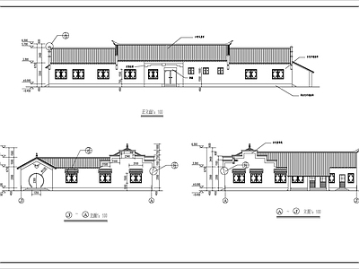 徽派农家饭庄建筑 施工图