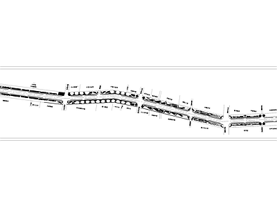 城市道路景观植物绿化配置平面图 施工图