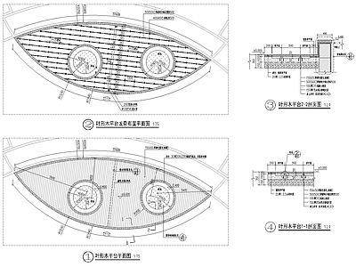 圆形木平台 施工图