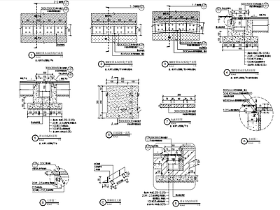 石材排水沟雨水沟详图 施工图