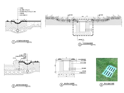 雨水口生态草沟 施工图