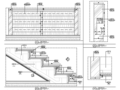 钢架 实木大样节点施工详图 施工图