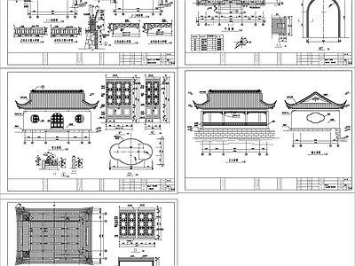 仿古建筑之镜心卢 施工图