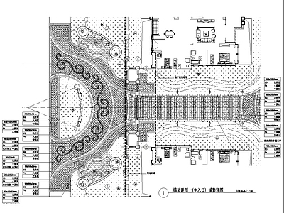 园林景观铺装平面图图纸