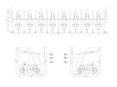 摩托车停车棚 建筑通用节点