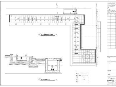 对景亭水景给排水详图 施工图 园林景观给排水
