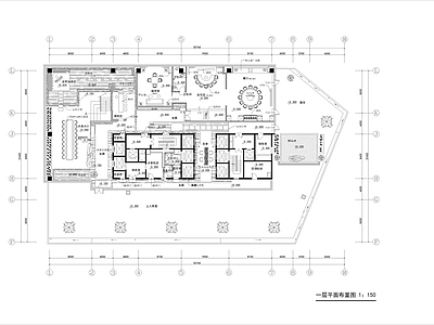 2000㎡茶楼餐饮休闲会所室内 施工图