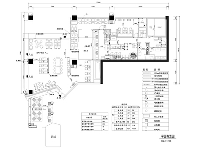 西式连锁快餐厅室内 施工图