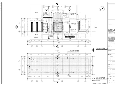 中式小区入口门楼钢结构大样 施工图