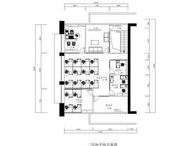 现代办公室室内 施工图