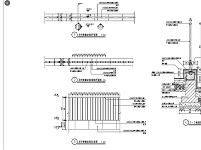 栏杆围墙详图施工图