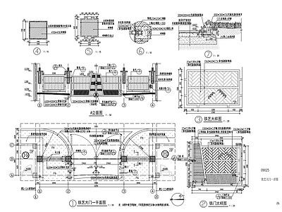 铁艺大门节点 施工图 通用节点