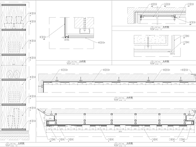 大型餐厅景墙墙身节点大样图 施工图