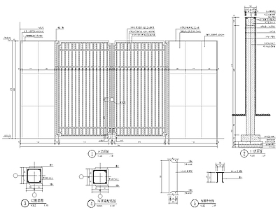 消防铁艺门详图 施工图 通用节点