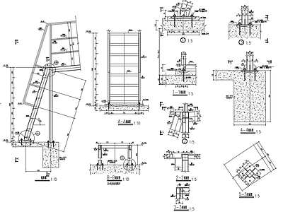钢结构直爬梯节点 施工图