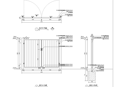 铁艺门详图 施工图 通用节点