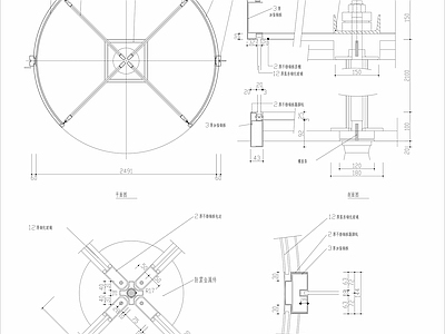 旋转门详图 施工图