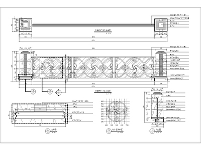 酒店商场栏杆扶手节点 施工图