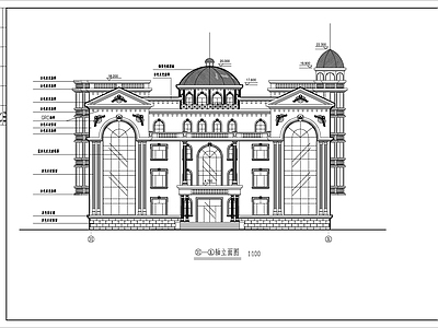 欧式风格会所建施图 娱乐会所