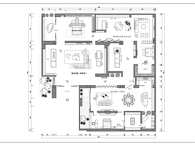 现代意式风格家具展厅平面图